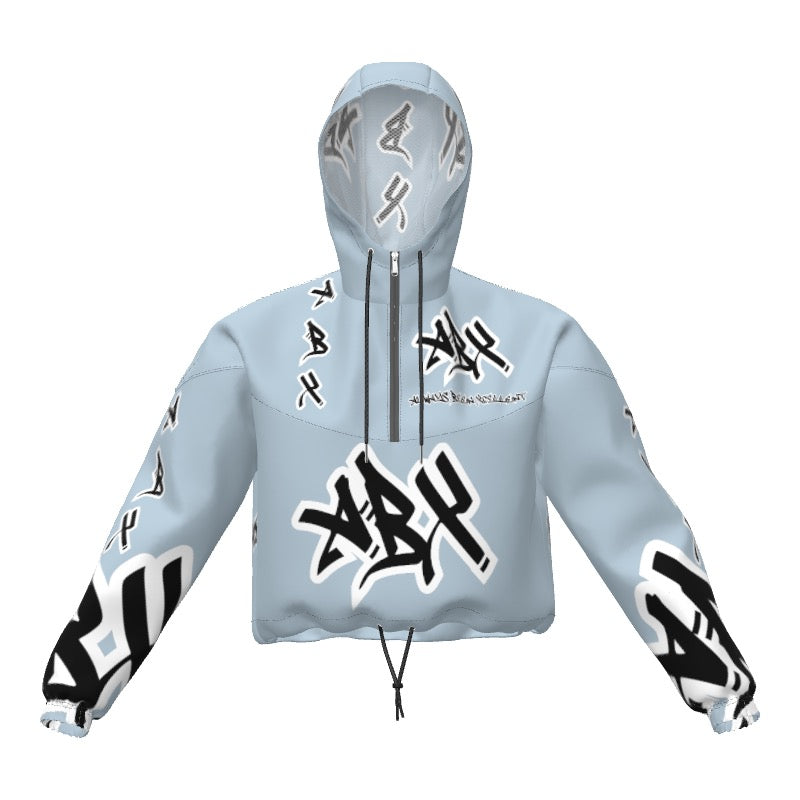 Pale Blue (ABX) Crop Hoodie
