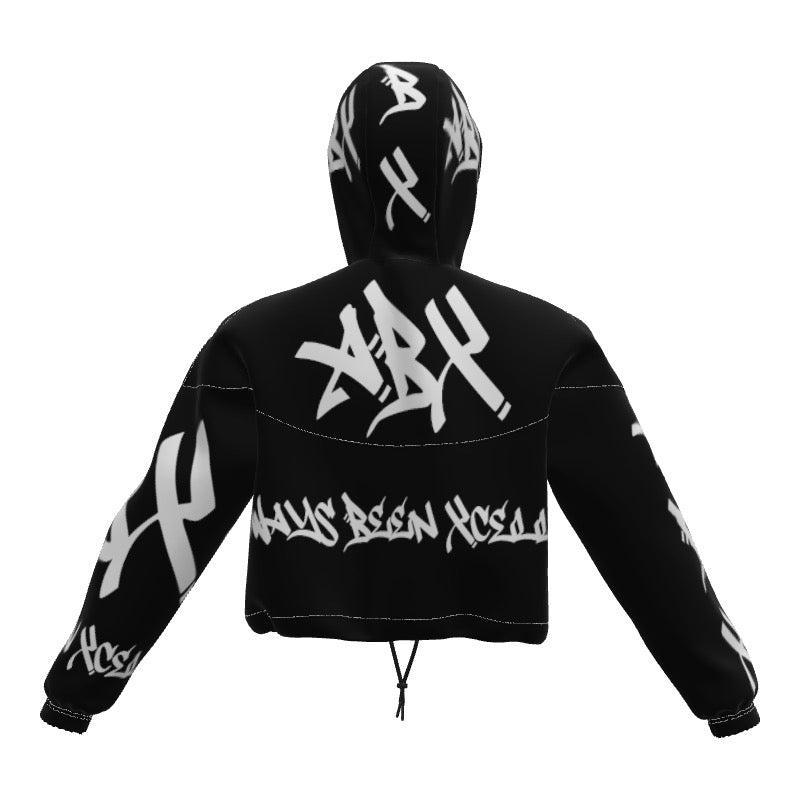 Black (ABX) Crop Hoodie