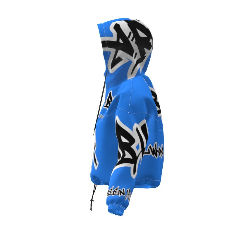 Blue (ABX) Crop Hoodie