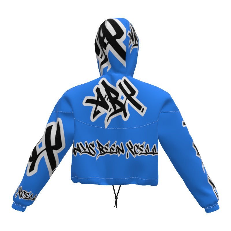 Blue (ABX) Crop Hoodie