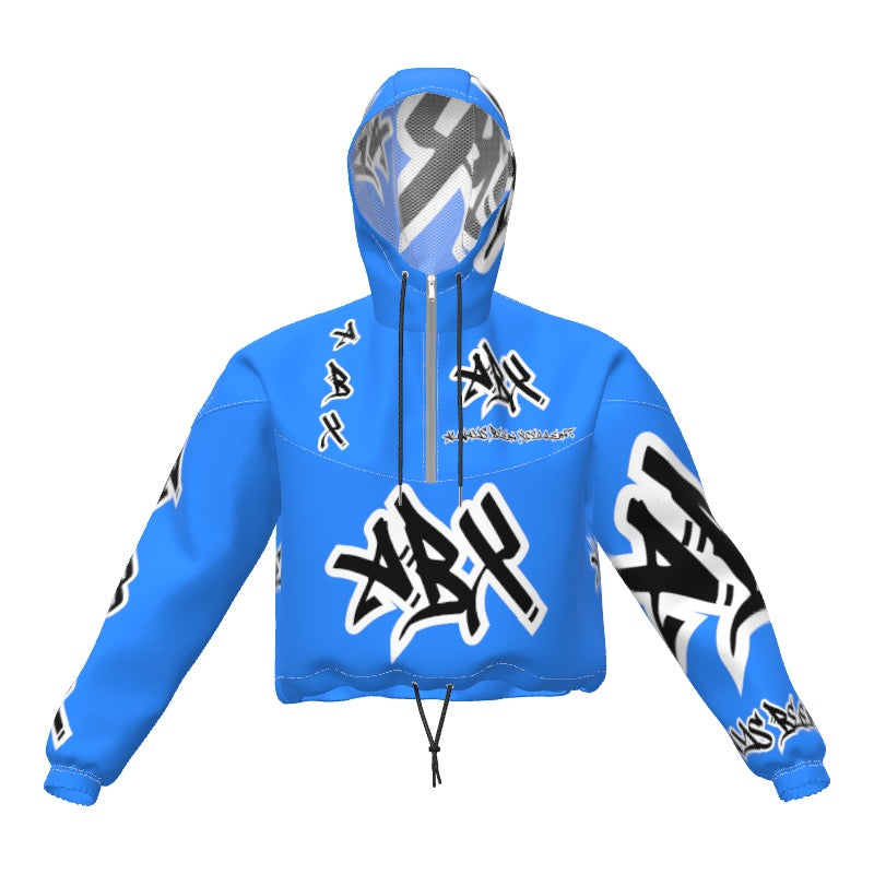 Blue (ABX) Crop Hoodie